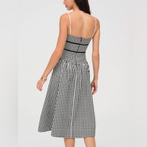 For Love and Lemons Georgia Gingham Midi Dress - Picture 2 of 6